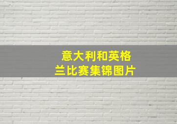 意大利和英格兰比赛集锦图片