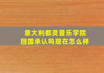 意大利都灵音乐学院回国承认吗现在怎么样