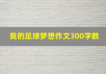 我的足球梦想作文300字数