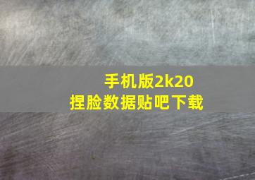 手机版2k20捏脸数据贴吧下载