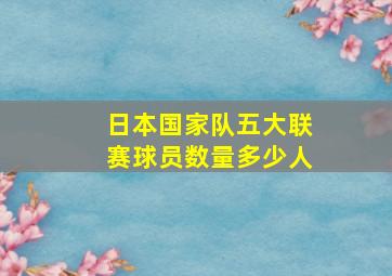 日本国家队五大联赛球员数量多少人