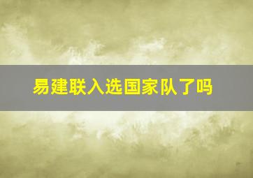 易建联入选国家队了吗