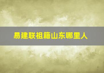 易建联祖籍山东哪里人