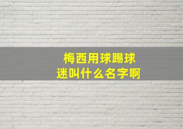 梅西用球踢球迷叫什么名字啊