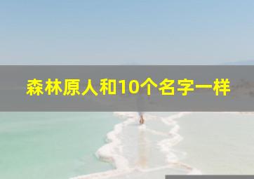 森林原人和10个名字一样