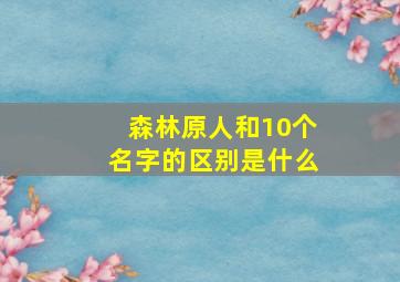 森林原人和10个名字的区别是什么