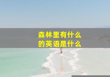 森林里有什么的英语是什么