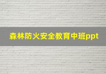 森林防火安全教育中班ppt