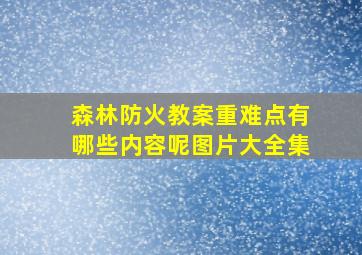 森林防火教案重难点有哪些内容呢图片大全集