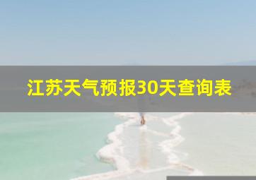 江苏天气预报30天查询表