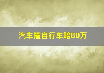 汽车撞自行车赔80万