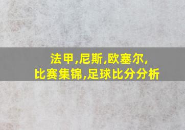 法甲,尼斯,欧塞尔,比赛集锦,足球比分分析