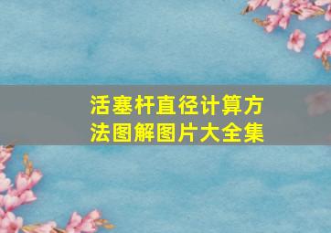 活塞杆直径计算方法图解图片大全集