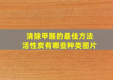 清除甲醛的最佳方法活性炭有哪些种类图片