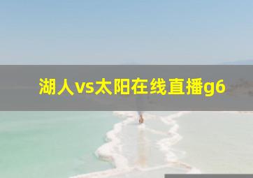 湖人vs太阳在线直播g6