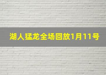 湖人猛龙全场回放1月11号