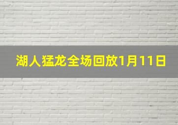 湖人猛龙全场回放1月11日