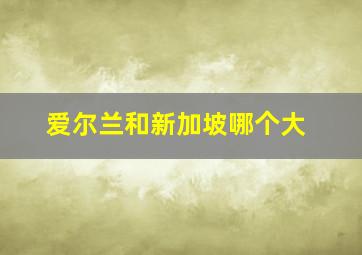 爱尔兰和新加坡哪个大