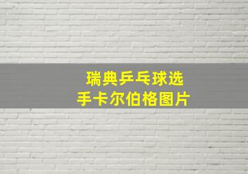 瑞典乒乓球选手卡尔伯格图片