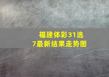 福建体彩31选7最新结果走势图