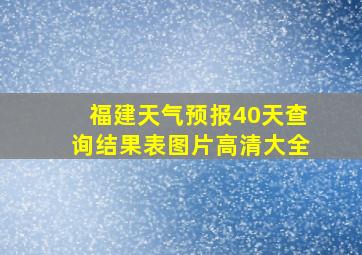 福建天气预报40天查询结果表图片高清大全