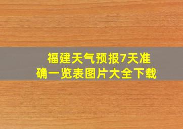 福建天气预报7天准确一览表图片大全下载