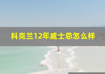 科克兰12年威士忌怎么样