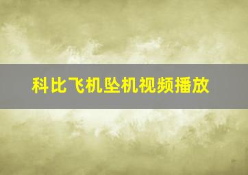 科比飞机坠机视频播放