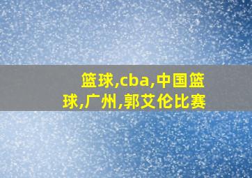 篮球,cba,中国篮球,广州,郭艾伦比赛