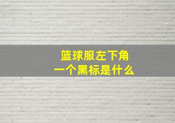 篮球服左下角一个黑标是什么