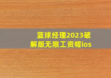 篮球经理2023破解版无限工资帽ios