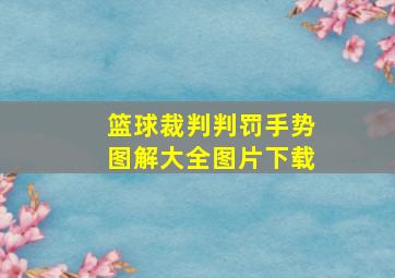 篮球裁判判罚手势图解大全图片下载