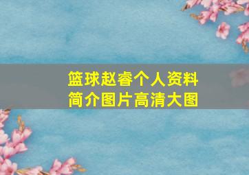 篮球赵睿个人资料简介图片高清大图