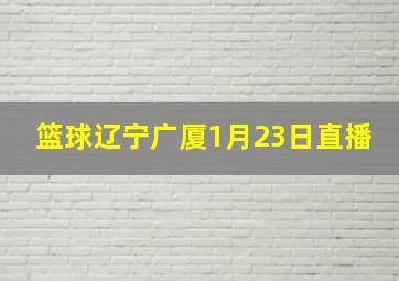 篮球辽宁广厦1月23日直播