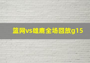 篮网vs雄鹿全场回放g15