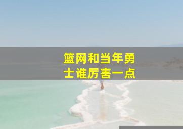 篮网和当年勇士谁厉害一点