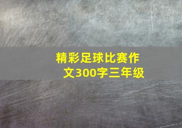 精彩足球比赛作文300字三年级