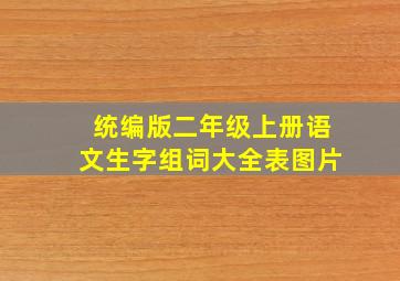 统编版二年级上册语文生字组词大全表图片