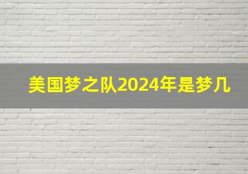 美国梦之队2024年是梦几