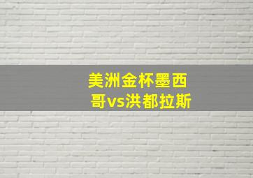 美洲金杯墨西哥vs洪都拉斯