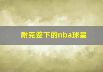 耐克签下的nba球星