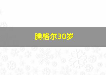 腾格尔30岁