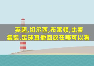 英超,切尔西,布莱顿,比赛集锦,足球直播回放在哪可以看