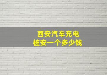 西安汽车充电桩安一个多少钱