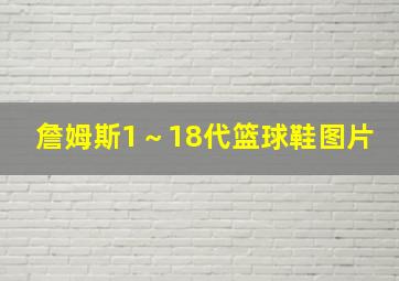 詹姆斯1～18代篮球鞋图片