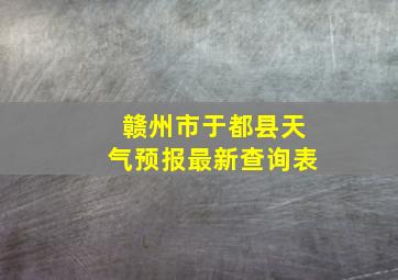 赣州市于都县天气预报最新查询表