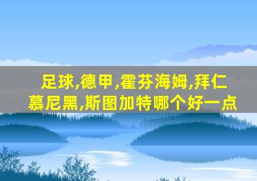 足球,德甲,霍芬海姆,拜仁慕尼黑,斯图加特哪个好一点