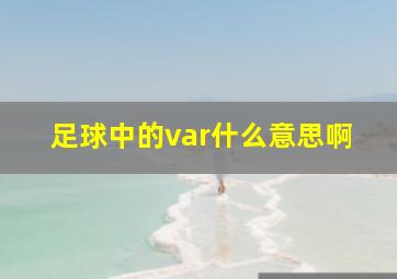 足球中的var什么意思啊