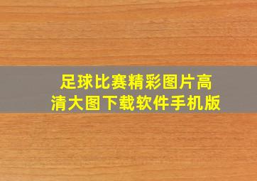 足球比赛精彩图片高清大图下载软件手机版