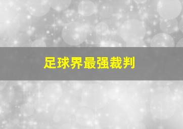 足球界最强裁判